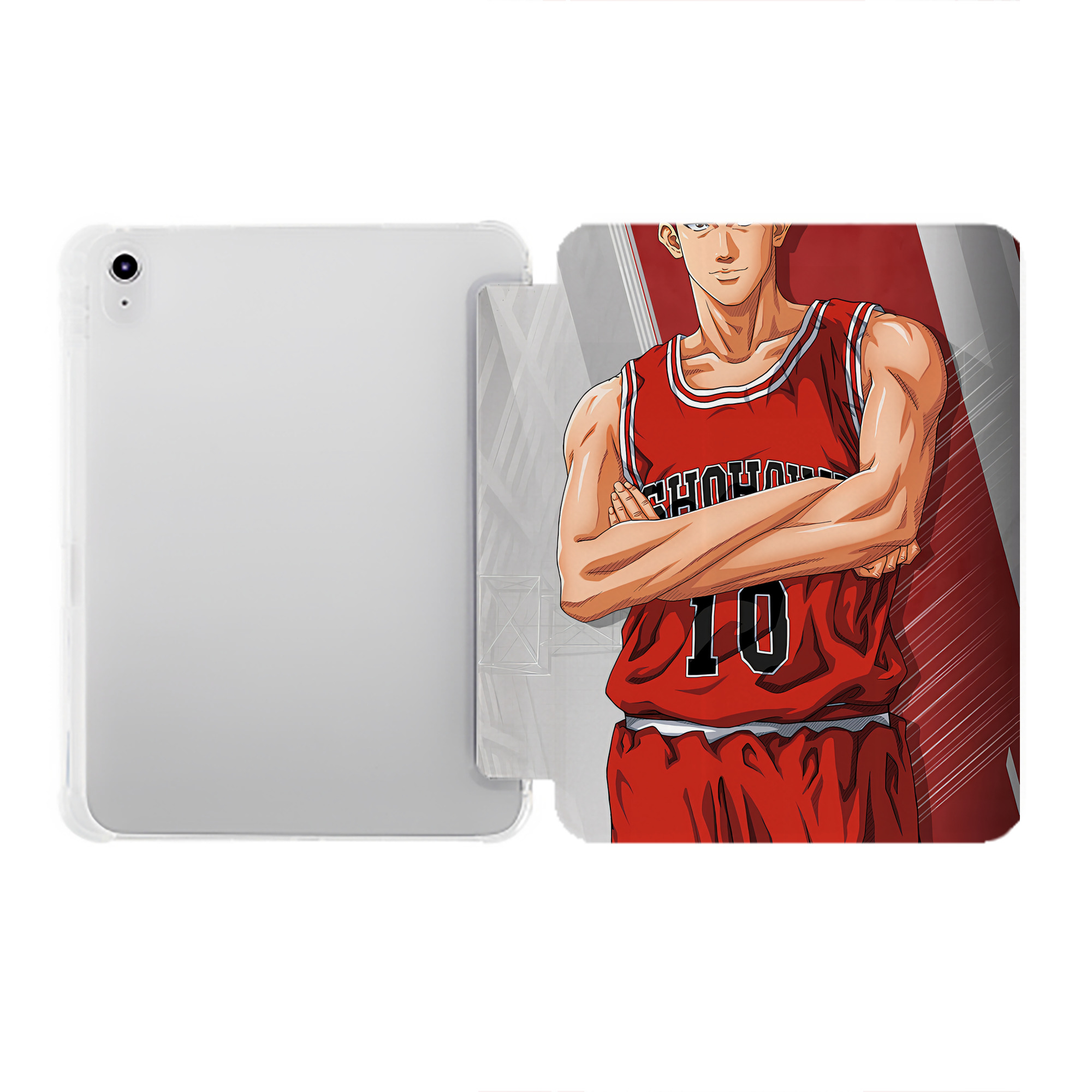 （画像用） SLAM DUNK／スラムダンク IPad ケース ペン収納付き 三つ折りスタンド PUレザー×シリコン 対応機種9.5/10.5/10.9インチ